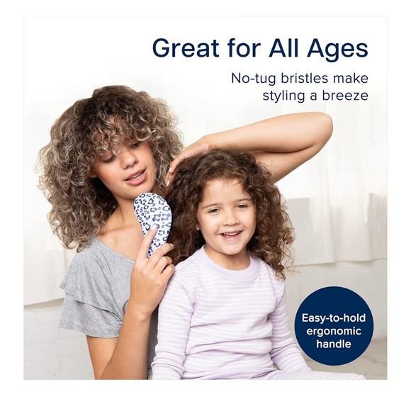 Blue Cheetah Print Hair Brush - Picture 5 of 7